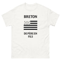 Thumbnail for T-shirt Breton blanc - Héritage et fierté familiale