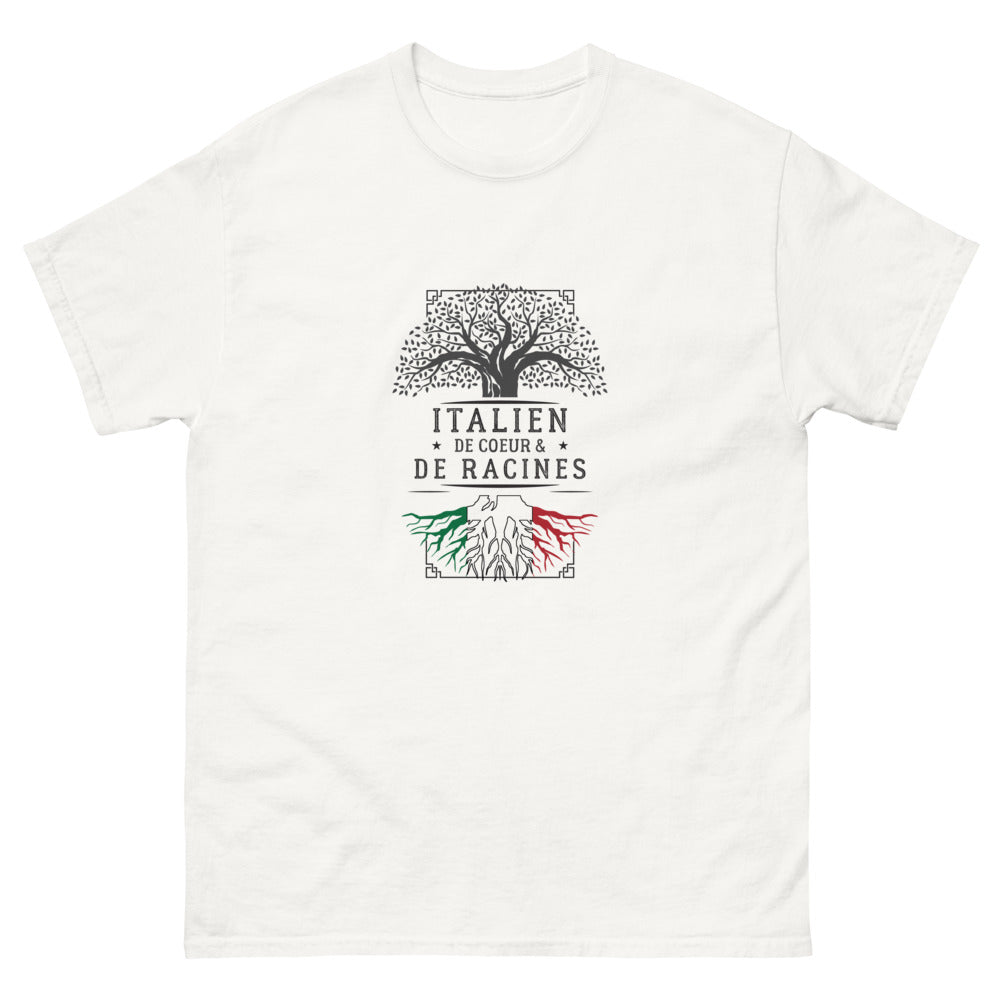 T-shirt Italo-Français blanc - Racines et fierté