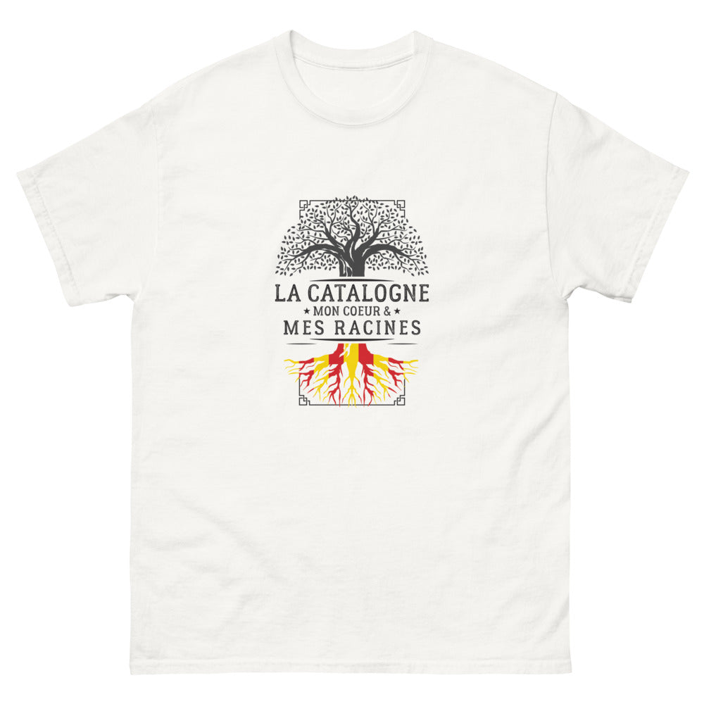 T-shirt Catalogne blanc - Mon cœur, mes racines