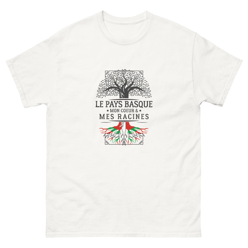 T-shirt Basque blanc - Mon cœur, mes racines