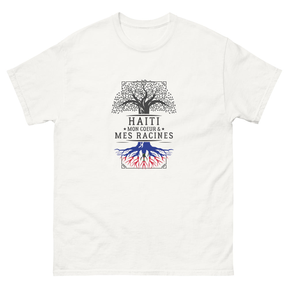 T-shirt Haïti blanc - Mon cœur, mes racines