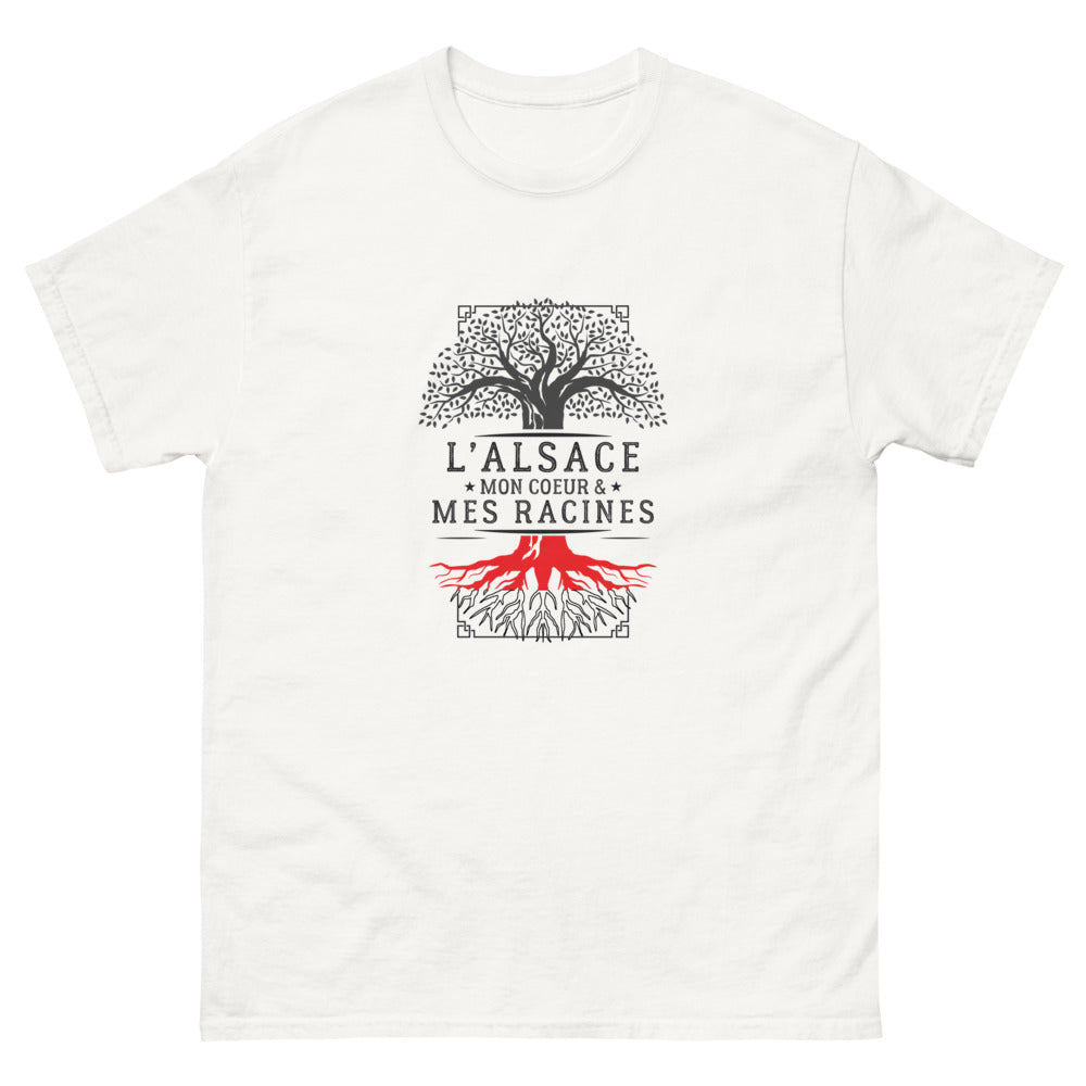 T-shirt Alsace blanc - Mon cœur, Mes racines