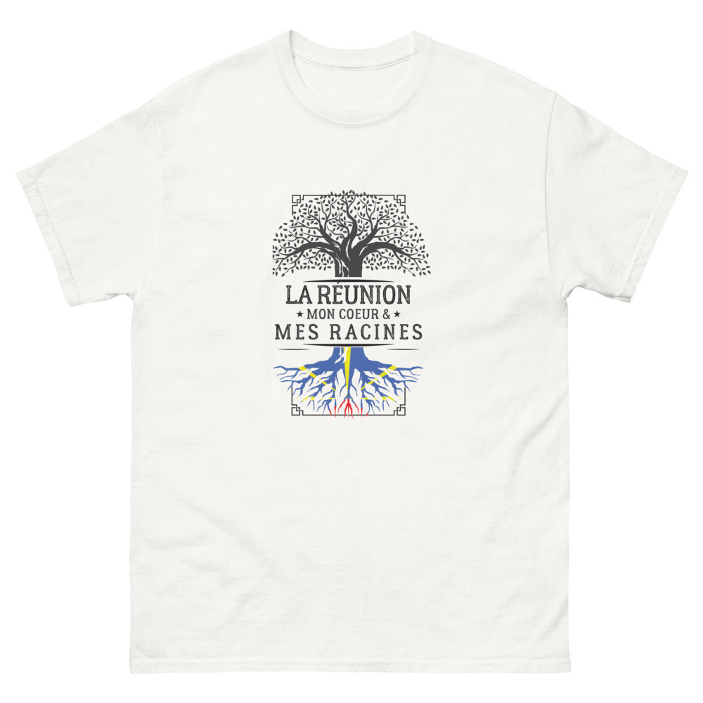 T-shirt La Réunion blanc - Mon Cœur, Mes Racines