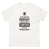 T-shirt Comtois blanc - Je ne suis pas parfait, mais je suis Comtois