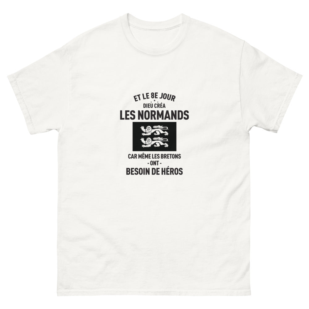 T-shirt Normand blanc - Et le 8e jour, Dieu créa les Normands