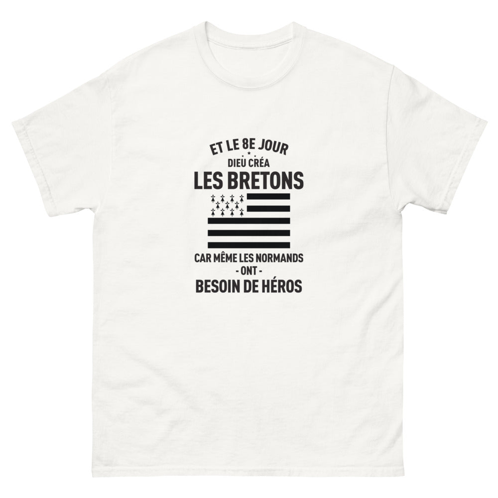 T-shirt Bretagne blanc - Et le 8e jour, Dieu créa les Bretons