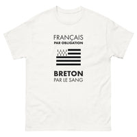 Thumbnail for T-shirt Bretagne blanc - Français par obligation, Breton par le sang