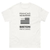 T-shirt Bretagne blanc - Français par obligation, Breton par le sang