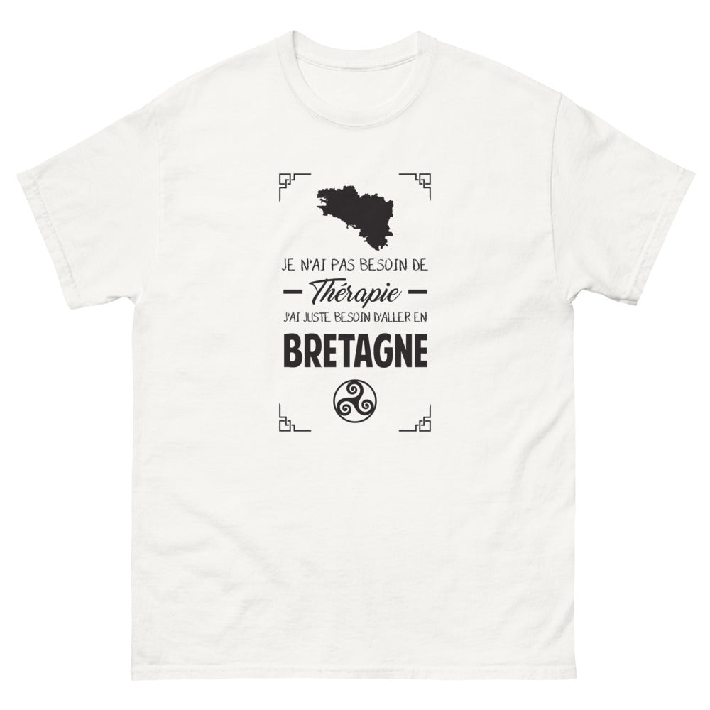 T-shirt Bretagne blanc - Je n'ai pas besoin de thérapie