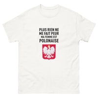 Thumbnail for T-shirt Pologne blanc - Plus rien ne me fait peur, ma femme est polonaise