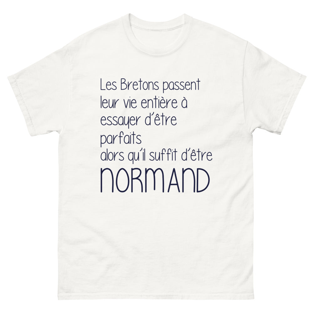 T-shirt Normand blanc - Les Bretons passent leur vie entière