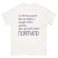 Thumbnail for T-shirt Normand blanc - Les Bretons passent leur vie entière