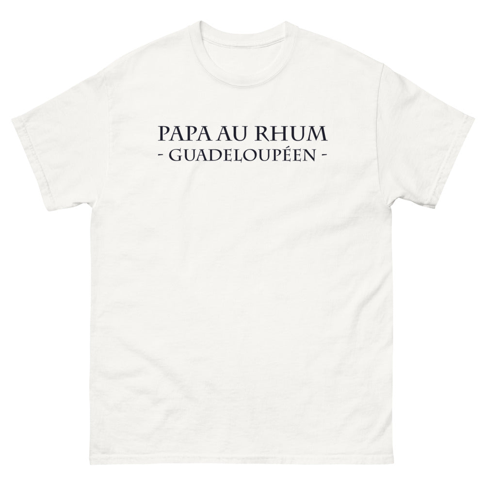 T-shirt Guadeloupe blanc - Papa au Rhum avec humour