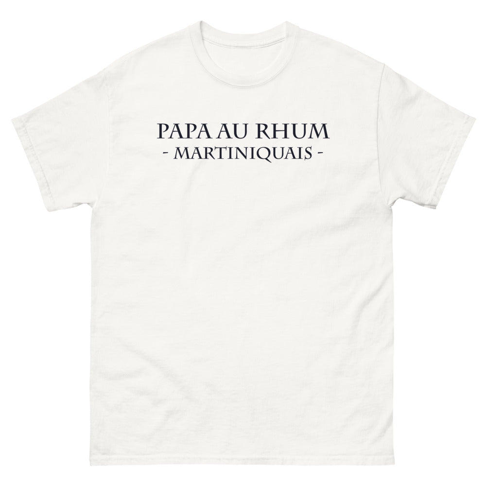 T-shirt Martinique blanc - Papa au rhum, fierté et humour