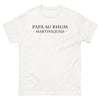 T-shirt Martinique blanc - Papa au rhum, fierté et humour