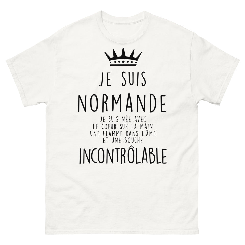 T-shirt Normande blanc - Cœur sur la main, flamme dans l'âme