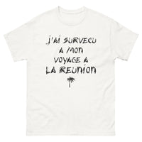 Thumbnail for T-shirt La Réunion blanc - J'ai survécu à mon voyage