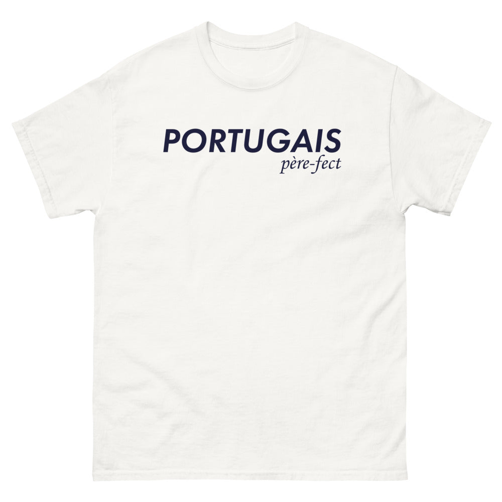 T-shirt Portugal blanc - Fièrement affiché pour papas