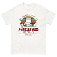 Thumbnail for T-shirt Bretagne blanc - Déconne pas avec les agriculteurs bretons