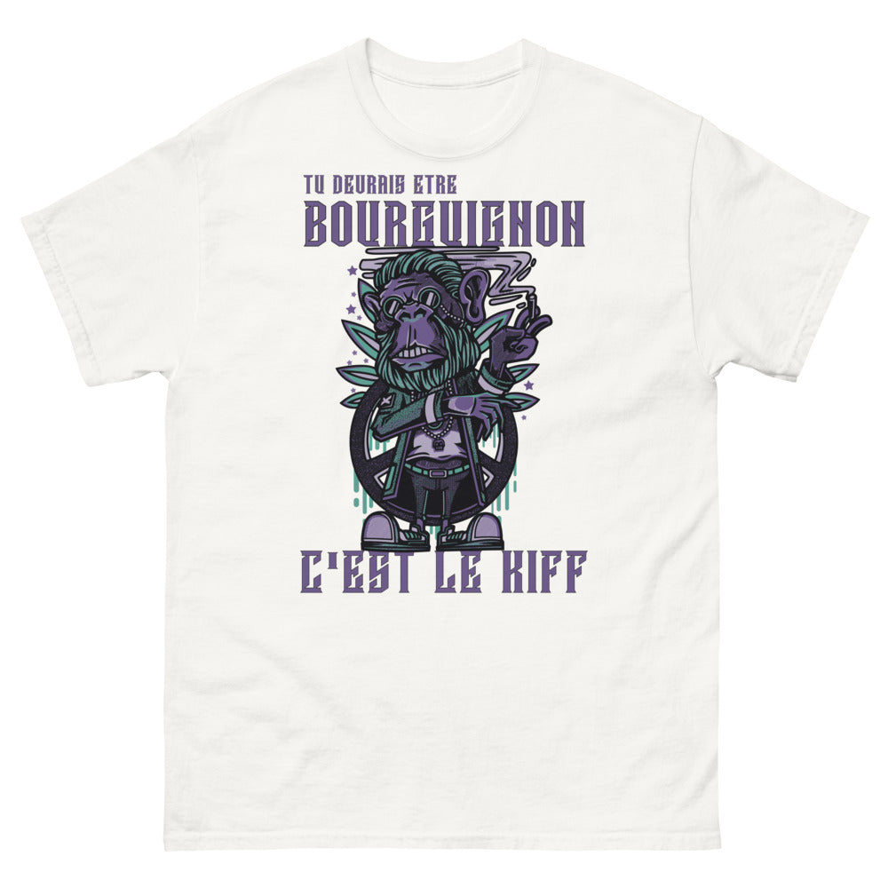 T-shirt Bourgogne blanc - Tu devrais être Bourguignon, c'est le kiff