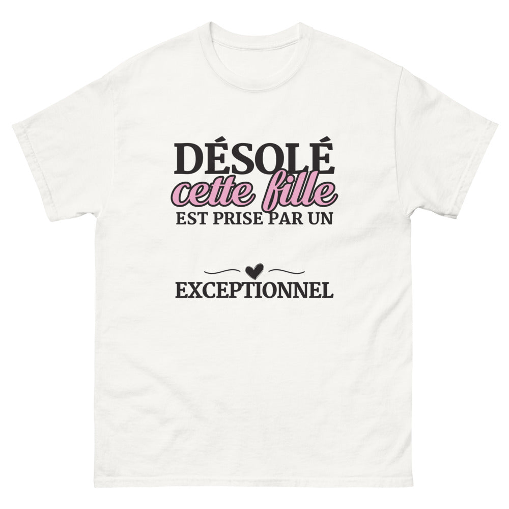 T-shirt Fille prise par un exceptionnel blanc - design subtil et percutant