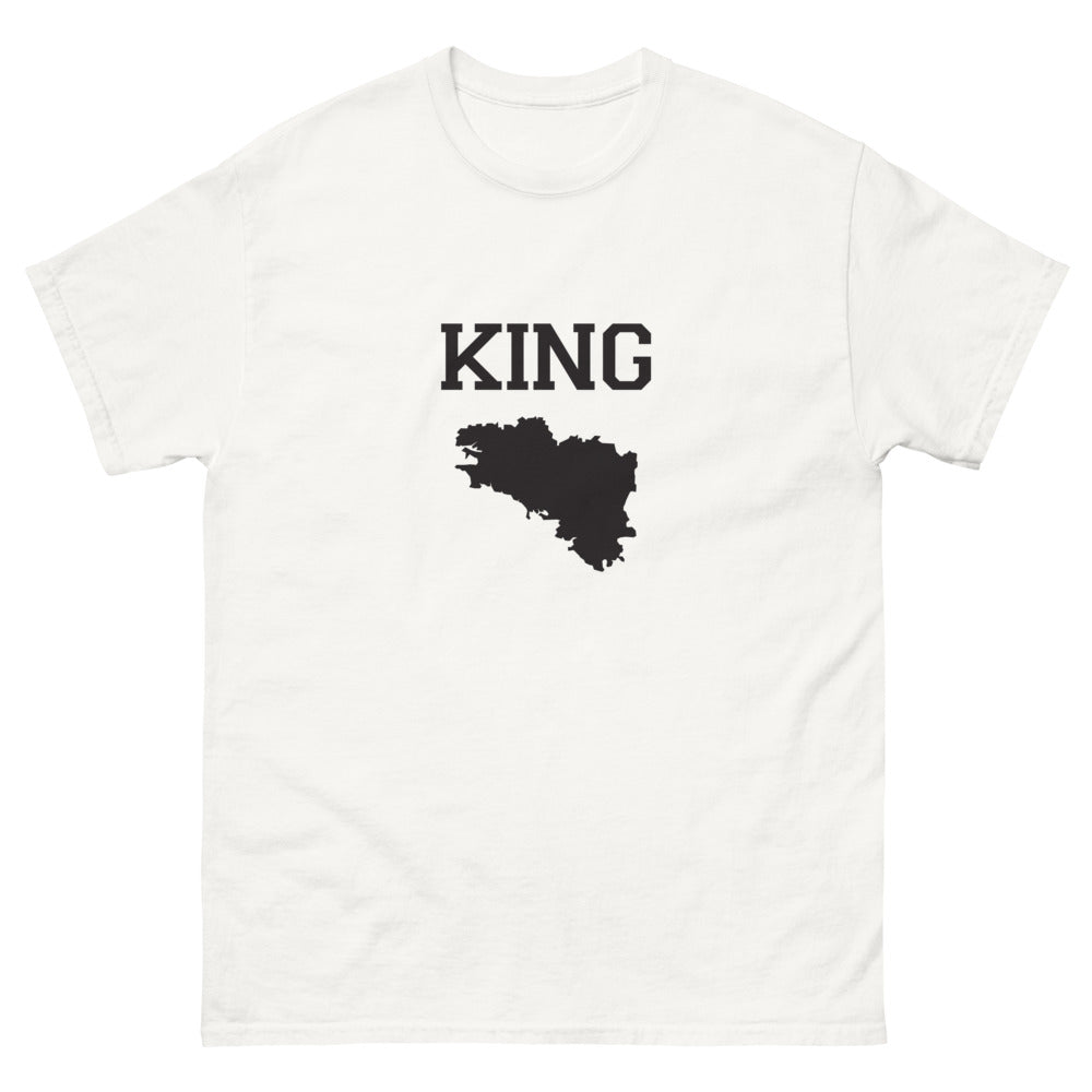 T-shirt humour royal blanc - King in Clear design