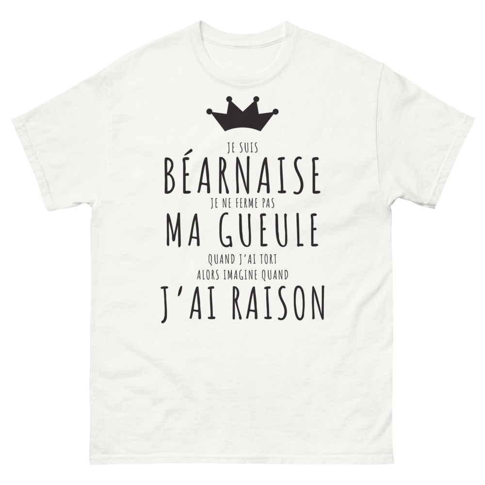 T-shirt Béarnaise blanc - Je ne ferme pas ma gueule