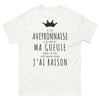 T-shirt Aveyron blanc - Je ne ferme pas ma gueule