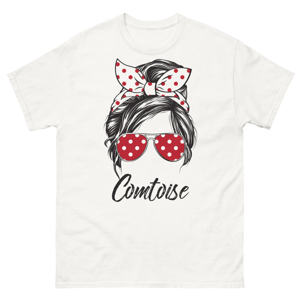 T-shirt Comtois blanc - clin d'œil humoristique à la Franche-Comté