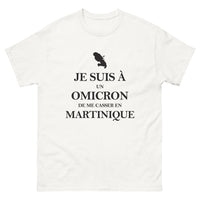 Thumbnail for T-shirt Martinique blanc - Je suis à un omicron de me casser