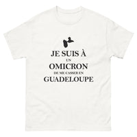 Thumbnail for T-shirt Guadeloupe blanc - Je suis à un Omicron de me casser