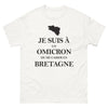 T-shirt Bretagne blanc - Je suis à un Omicron de me casser