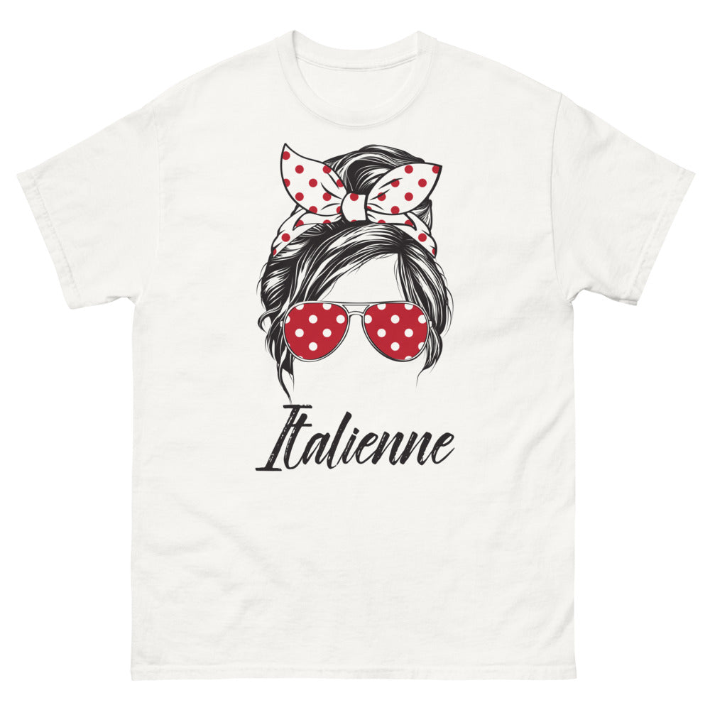 T-shirt Italie blanc - Charme et fierté des racines méditerranéennes