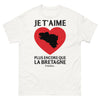 T-shirt Bretagne blanc - Je t'aime plus encore que la Bretagne