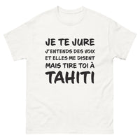 Thumbnail for T-shirt Polynésie blanc - Entends des voix à Tahiti