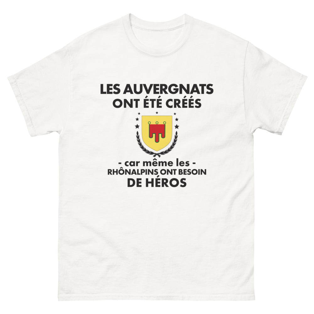 T-shirt Auvergne blanc - Les Auvergnats sont des Héros