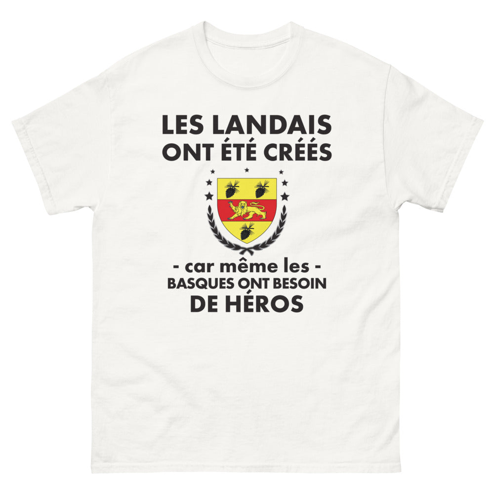 T-shirt Landais blanc - Les Landais, héros des Basques