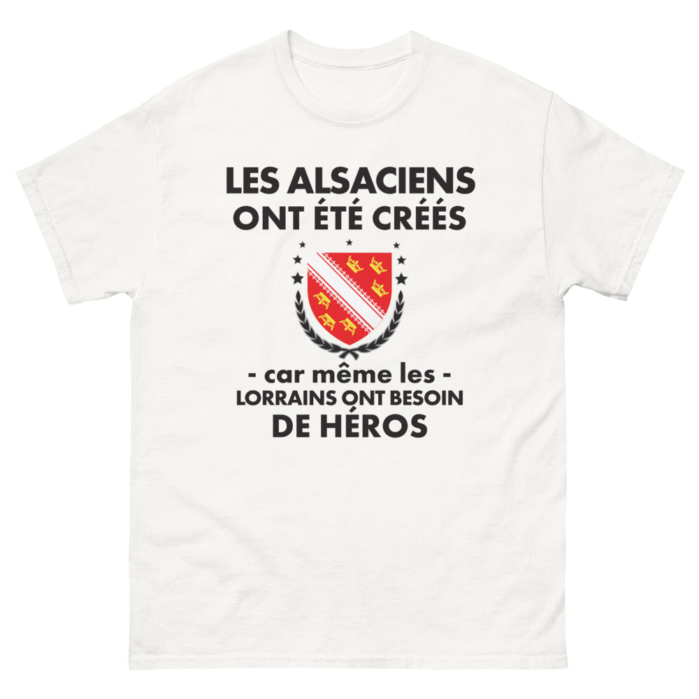 T-shirt Alsace blanc - Les Alsaciens, héros des Lorrains