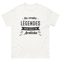 Thumbnail for T-shirt Ardèche blanc - Les vraies légendes sont nées en Ardèche