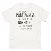 Thumbnail for T-shirt Portugal blanc - Un jour, cette Portugaise a essayé d'être normale