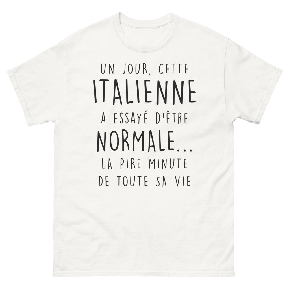 T-shirt Italie blanc - L'Italienne et son humour unique