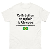 Thumbnail for T-shirt Brésilien blanc - Ce Brésilien en a plein le QR code