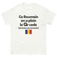 Thumbnail for T-shirt Roumain blanc - Ce Roumain en a plein le QR code