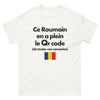 T-shirt Roumain blanc - Ce Roumain en a plein le QR code