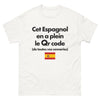 T-shirt Espagne blanc - Cet Espagnol en a plein le QR Code