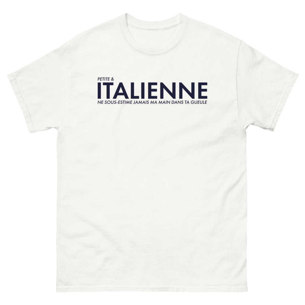T-shirt Italie blanc - Ne sous-estimez jamais ma main