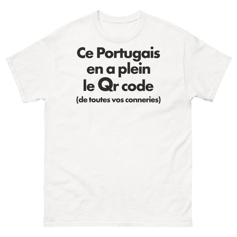 T-shirt Portugal blanc - Ce Portugais et son QR Code