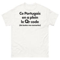 Thumbnail for T-shirt Portugal blanc - Ce Portugais et son QR Code