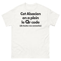 Thumbnail for T-shirt Alsacien blanc - Cet Alsacien en a plein le QR Code