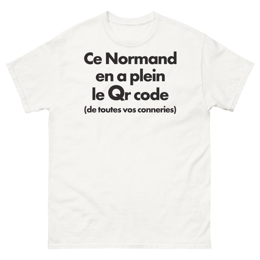 T-shirt Normand blanc - Ce Normand en a plein le QR Code